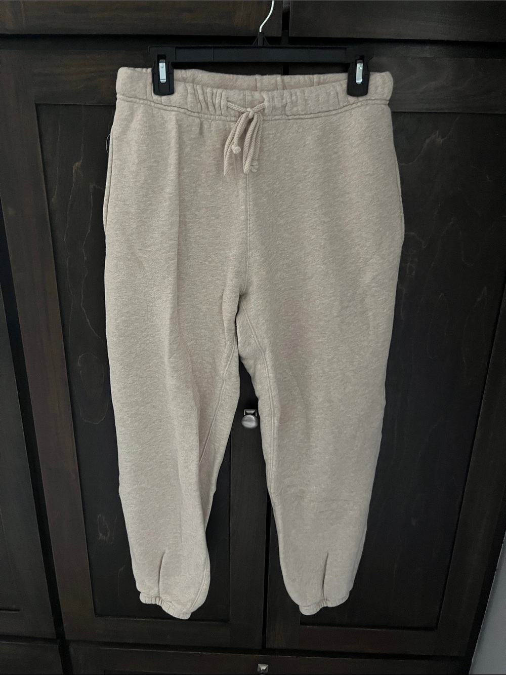 Women's Beige Drawstring Jogger Pants